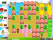 Флеш игра онлайн Марио бомбардировщик 4 / Mario Bomber 4